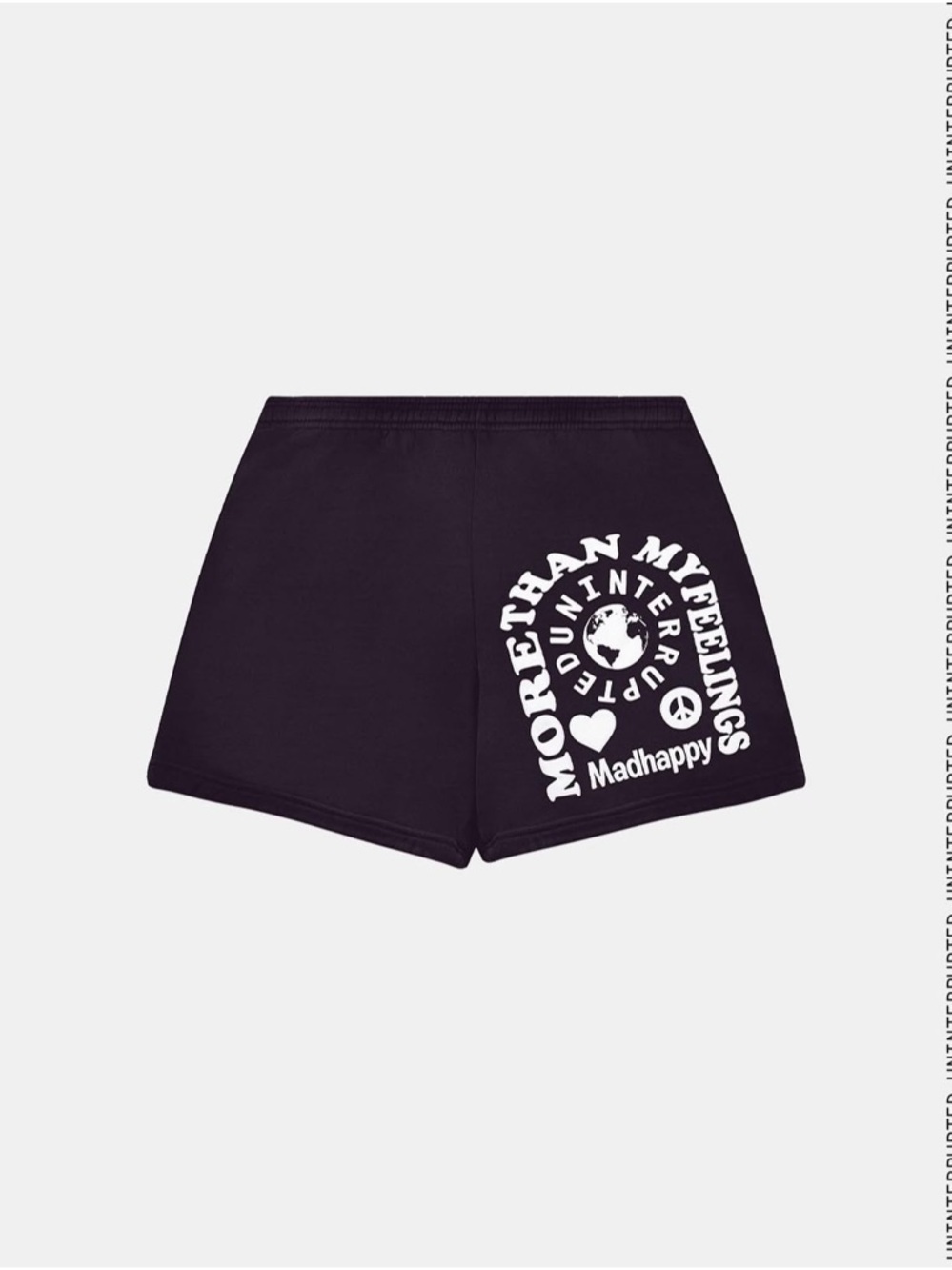 Madhappy Charcoal Brown Fleece Drawstring Shorts